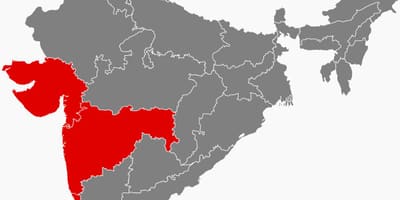 Карта Западной Индии