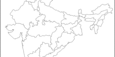 Карта Индия бланк