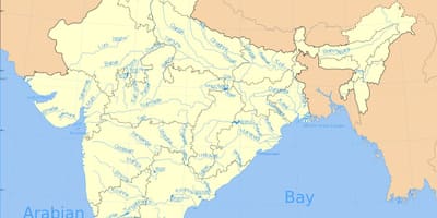 Карта рек Индии