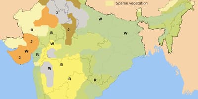 Карта сельского хозяйства Индии