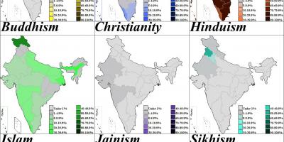 Карта Индии религия